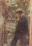 Wilhelm Leibl The Veterinarian Dr Reindl in the Arbor (nn02) USA oil painting artist